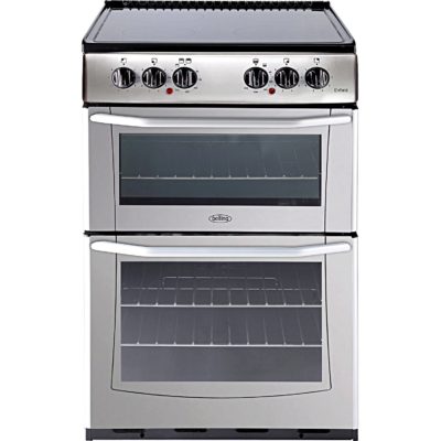Belling Enfield E552 55cm Electric Ceramic Double Oven Cooker in Silver